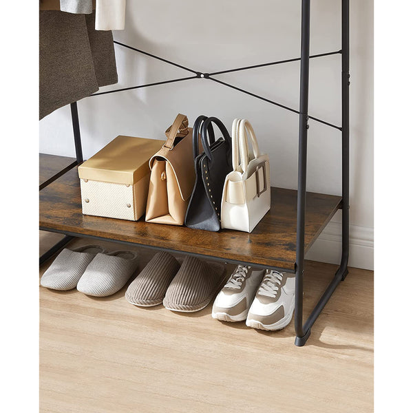 Coat rack, clothes rack with shelves