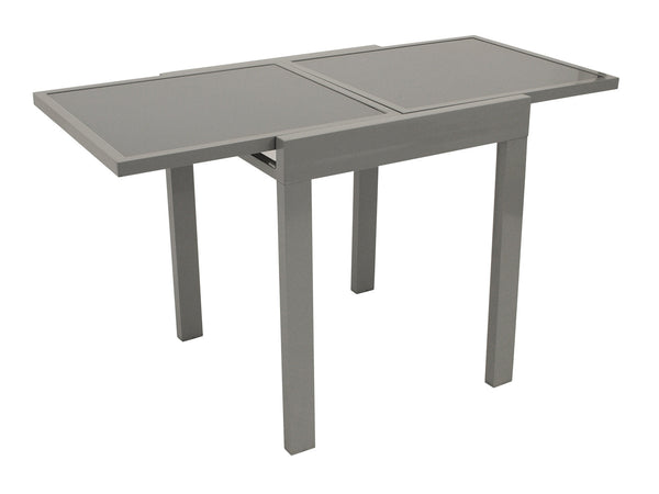 Garnitur Sitzgruppe AMALFI 5-teilig, Aluminium + Kunstgewebe schwarz