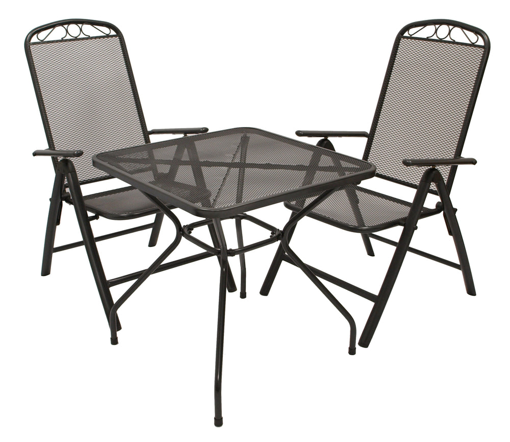 Garnitur Sitzgruppe CLASSIC 3-teilig, Streckmetall anthrazit