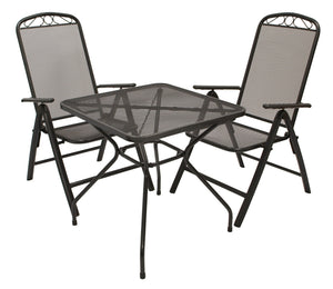 Garnitur Sitzgruppe CLASSIC 3-teilig, Streckmetall anthrazit