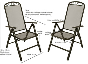 Garnitur Sitzgruppe CLASSIC 3-teilig, Streckmetall anthrazit