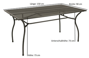Sitzgruppe Garnitur CLASSIC 7-teilig, Streckmetall anthrazit
