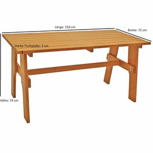 Garnitur FREITAL 3-teilig 150cm, Kiefer imprägniert
