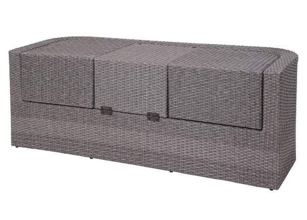 Garten Lounge-Set 3in1 Sonneninsel Poly-Rattan grau anthrazit