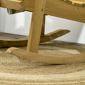 Garten Schaukelstuhl mit breitem Sitz und Rückenlehne aus Holz
