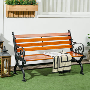 Gartenbank für 2 Personen Terrasse Holz Aluminium Teak