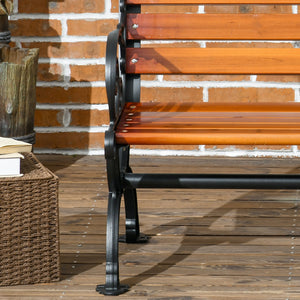 Gartenbank für 2 Personen Terrasse Holz Aluminium Teak