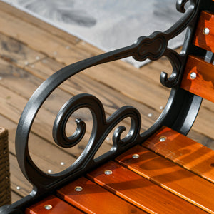 Gartenbank für 2 Personen Terrasse Holz Aluminium Teak
