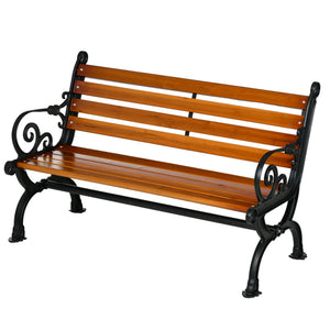 Gartenbank für 2 Personen Terrasse Holz Aluminium Teak