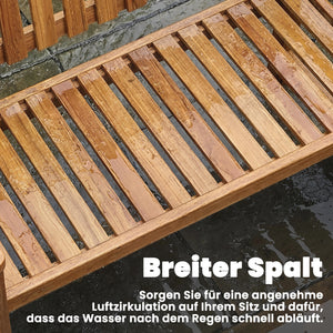 Gartenbank 2-Sitzer wetterfest mit Armlehnen für draussen Holz