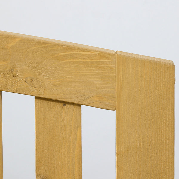 Gartenbank 2-Sitzer wetterfest mit Rückenlehne Holz orange