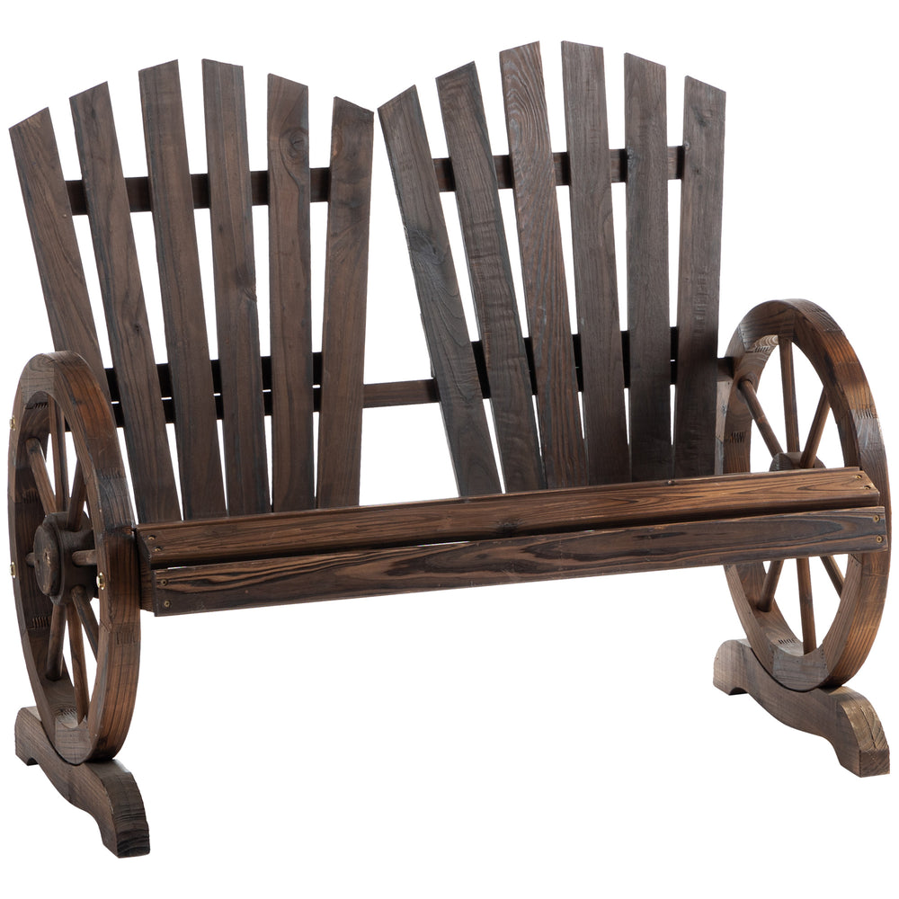 Gartenbank 2-Sitzer mit Armlehne für aussen Massivholz