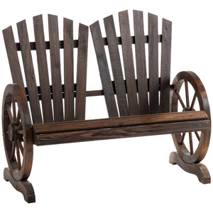 Gartenbank 2-Sitzer mit Armlehne für aussen Massivholz