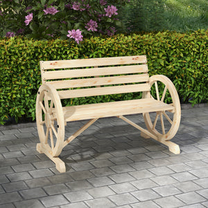 Gartenbank 2-Sitzer Landhausstil bis 240kg Natur