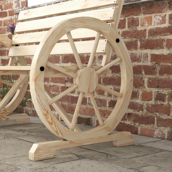 Gartenbank 2-Sitzer Landhausstil bis 240kg Natur