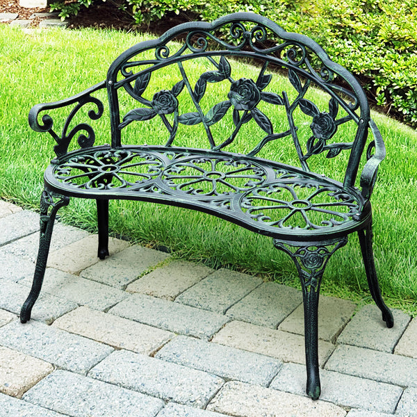 Gartenbank 2-Sitzer Metall 100x54x78cm