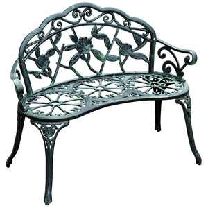 Gartenbank 2-Sitzer Metall 100x54x78cm