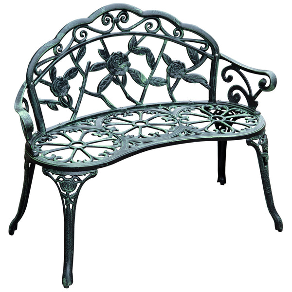 Gartenbank 2-Sitzer Metall 100x54x78cm