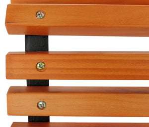 Gartenbank 3-Sitzer aus Kiefernholz und Gusseisen, 160cm Teak