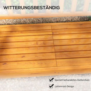 Gartenbank wetterfest mit ausklappbarem Tisch Outdoor Holz
