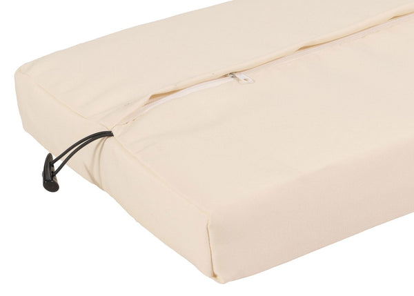 Gartenbank Poly-Rattan Sitzbank 112cm braun mit Kissen