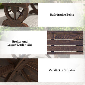 Gartenbank Sitzbank wetterfest rustikal für draussen Holz