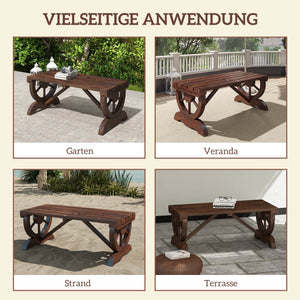 Gartenbank Sitzbank wetterfest rustikal für draussen Holz