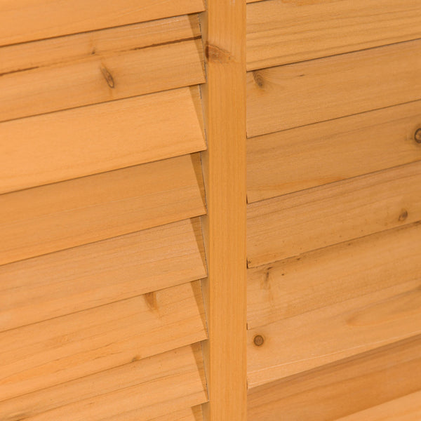 Gartenbox Aufbewahrung wetterfest 127x56x60 Massivholz gelb