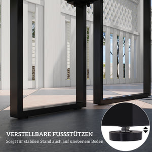 Gartengarnitur mit Tisch und Bänken für 4 Personen Metall