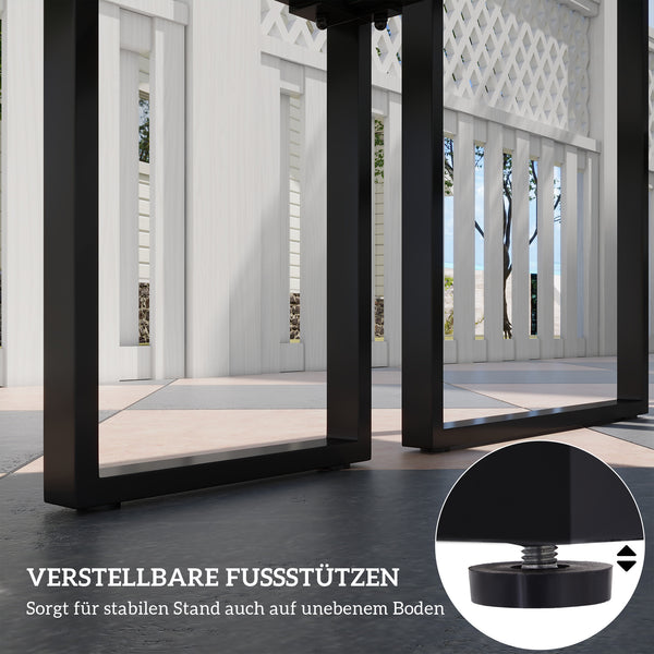 Gartengarnitur mit Tisch und Bänken für 4 Personen Metall
