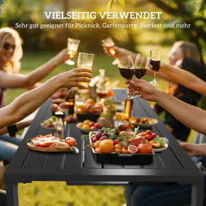 Gartengarnitur mit Tisch und Bänken für 4 Personen Metall