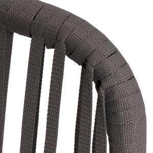 Gartengarnitur Alu anthrazit, 6 Stühle & Tisch 180x80cm wetterfest