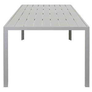 Gartengarnitur 7-tlg, Aluminium wetterfest, grau, Seilgeflecht