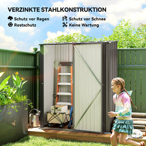 Gartenhaus wetterfest mit abschliessbarer Tür schwarz