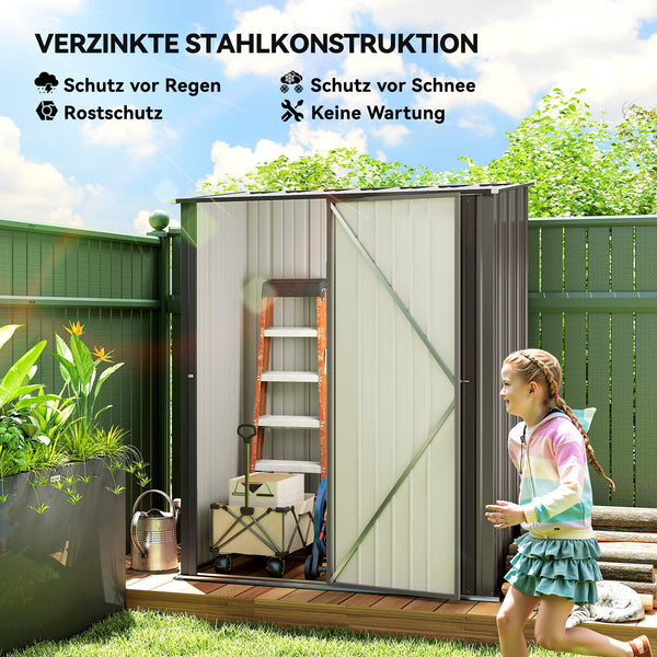 Gartenhaus wetterfest mit abschliessbarer Tür schwarz