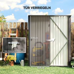 Gartenhaus wetterfest mit abschliessbarer Tür schwarz