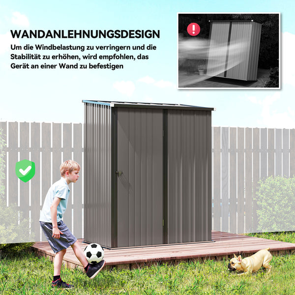Gartenhaus wetterfest mit abschliessbarer Tür schwarz