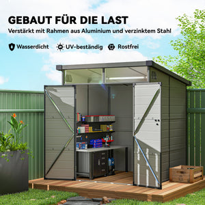 Gartenhaus Kunststoff abschliessbar mit Lüftung 1,9x1,9m