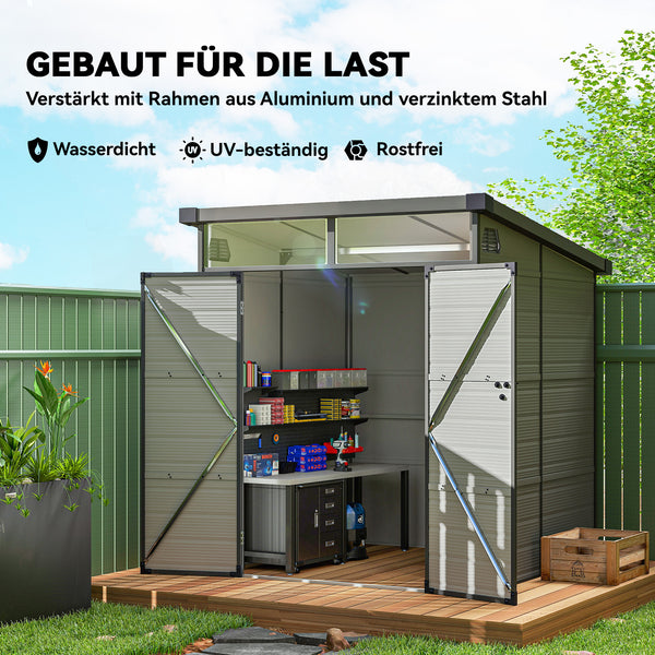 Gartenhaus Kunststoff abschliessbar mit Lüftung 1,9x1,9m