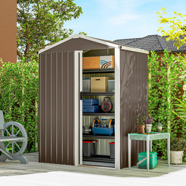 Gartenhaus Metall abschliessbar mit Schiebetür 1,1m²