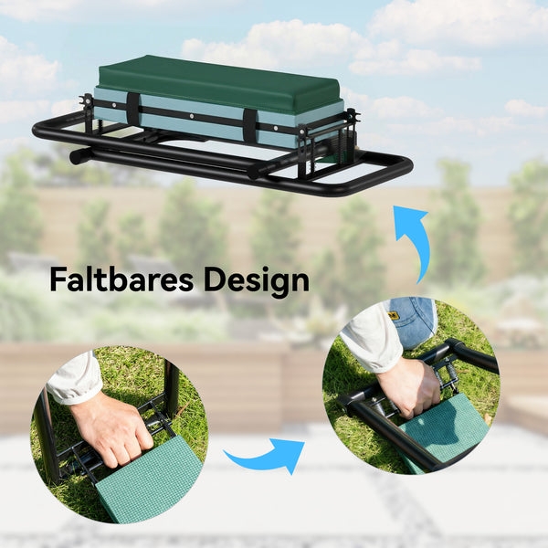 Gartenkniebank Hocker gepolstert klappbar 150kg