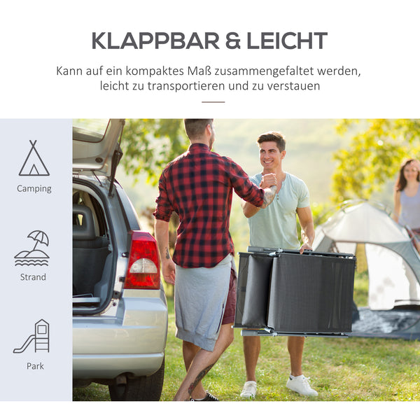 Gartenliege klappbar mit Kissen 137x635x1005cm Grau