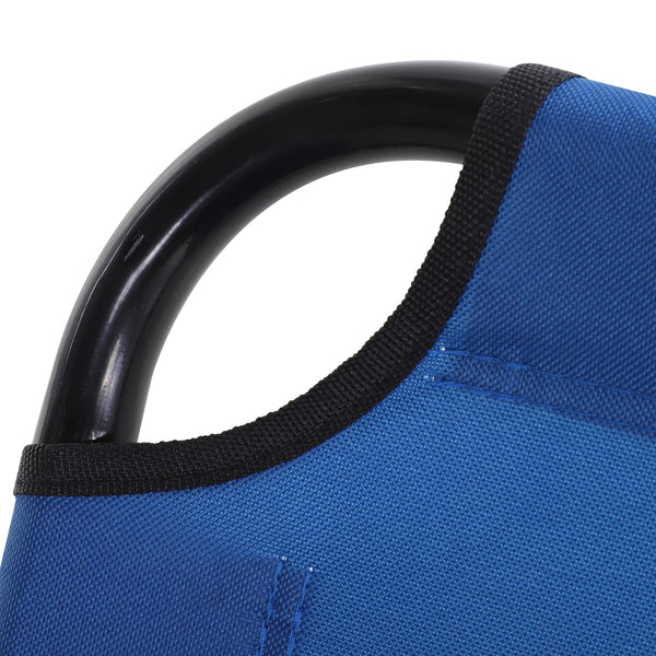 Gartenliege Stahl 188x56x28 cm verstellbare Rückenlehne Blau