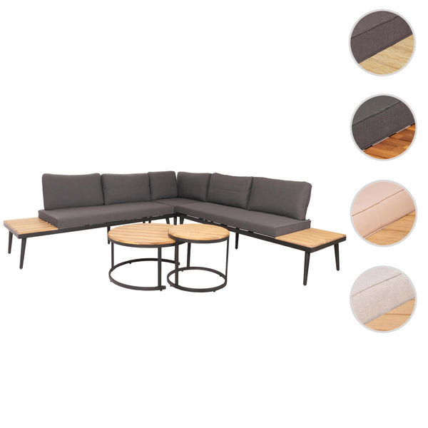 Garten Lounge-Set aus Akazienholz mit Beistelltisch, hellbraun