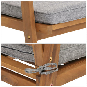 Gartenlounge Set aus Akazienholz mit Kissen, MVG-zertifiziert