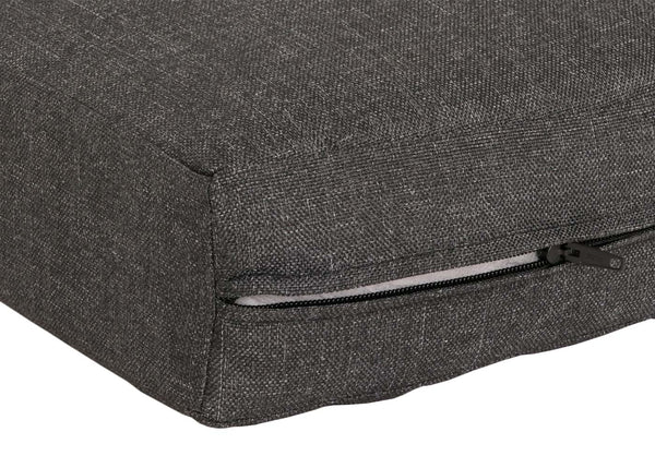 Garten Lounge-Set dunkelgrau, Akazienholz & Rope, Sofa Sessel Tisch