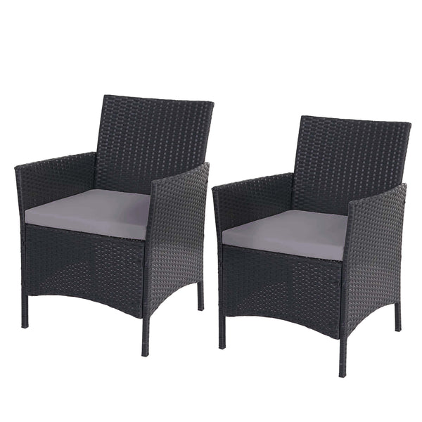Poly-Rattan Lounge Sitzgruppe Anthrazit mit Kissen. 2-1-1 Set