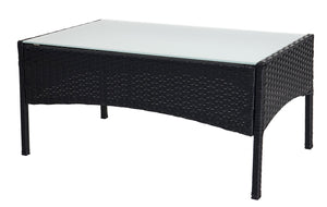 Poly-Rattan Lounge Sitzgruppe Anthrazit mit Kissen. 2-1-1 Set