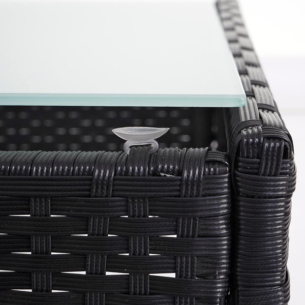 Poly-Rattan Lounge Sitzgruppe Anthrazit mit Kissen. 2-1-1 Set