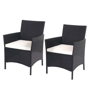 Poly-Rattan Garten Lounge-Set anthrazit mit creme Kissen